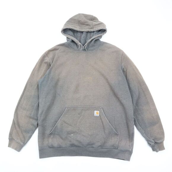 Carhartt Hoodie Sweatshirt Sun Faded Gray Grunge Skate Workwear XL Tall (XLT) - Picture 1 of 7